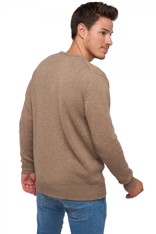 Cachemire Naturel pull homme col rond natural bibi natural brown 4xl